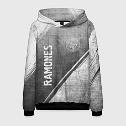 Толстовка-худи мужская Ramones - grey gradient вертикально, цвет: 3D-черный