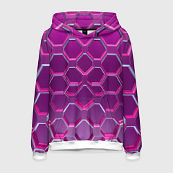 Толстовка-худи мужская Розовый бронежилет, цвет: 3D-белый