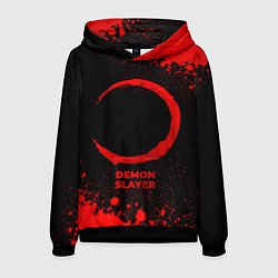 Толстовка-худи мужская Demon Slayer - red gradient, цвет: 3D-черный