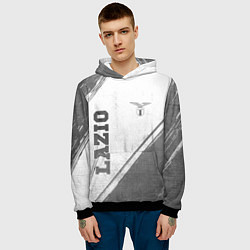 Толстовка-худи мужская Lazio - white gradient вертикально, цвет: 3D-черный — фото 2