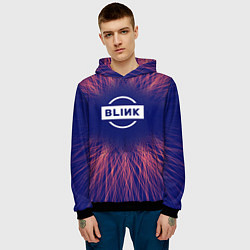 Толстовка-худи мужская Blackpink red energy, цвет: 3D-черный — фото 2