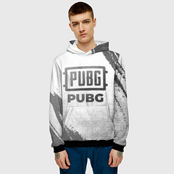 Толстовка-худи мужская PUBG - white gradient, цвет: 3D-черный — фото 2