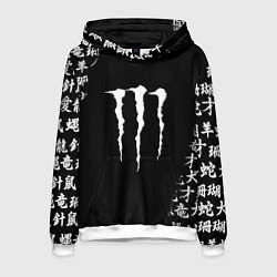 Толстовка-худи мужская Monster energy japan symbol, цвет: 3D-белый