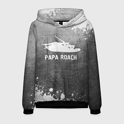Толстовка-худи мужская Papa Roach - grey gradient, цвет: 3D-черный