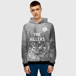 Толстовка-худи мужская The Killers - grey gradient посередине, цвет: 3D-черный — фото 2