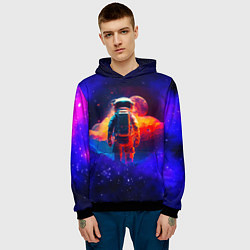 Толстовка-худи мужская Огненный путь космонавта, цвет: 3D-черный — фото 2