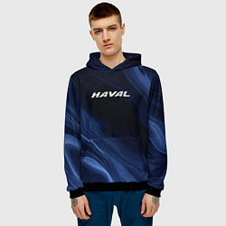Толстовка-худи мужская Haval тёмно-синий, цвет: 3D-черный — фото 2