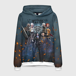 Толстовка-худи мужская Ведьмак герои, цвет: 3D-белый