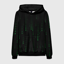Толстовка-худи мужская Color black green, цвет: 3D-черный