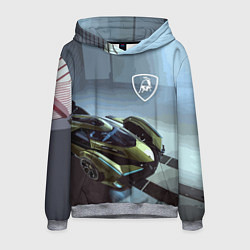 Толстовка-худи мужская Lamborghini - motorsport extreme, цвет: 3D-меланж