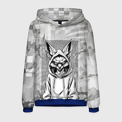 Толстовка-худи мужская Фенек в балахоне, цвет: 3D-синий