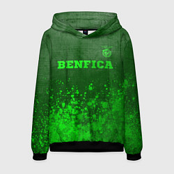 Толстовка-худи мужская Benfica - green gradient посередине, цвет: 3D-черный