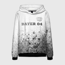 Толстовка-худи мужская Bayer 04 - white gradient посередине, цвет: 3D-черный