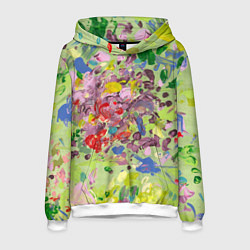 Толстовка-худи мужская Flower glade in dance, цвет: 3D-белый