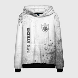 Толстовка-худи мужская AEK Athens - white gradient вертикально, цвет: 3D-черный