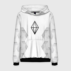 Толстовка-худи мужская The Sims white poly, цвет: 3D-черный
