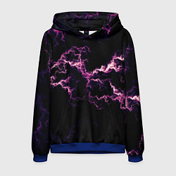 Толстовка-худи мужская Lightning pink glow, цвет: 3D-синий