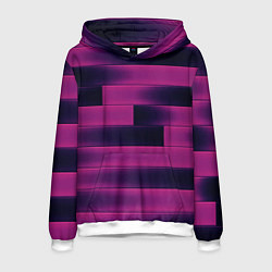 Толстовка-худи мужская Color pink square, цвет: 3D-белый