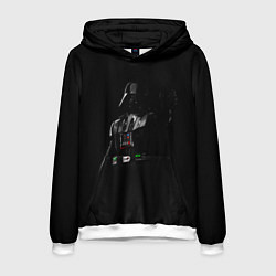 Толстовка-худи мужская Дарт вейдер ярость, цвет: 3D-белый