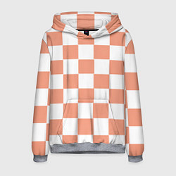 Толстовка-худи мужская Квадраты оранжевые, цвет: 3D-меланж