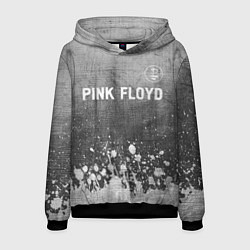 Толстовка-худи мужская Pink Floyd - grey gradient посередине, цвет: 3D-черный