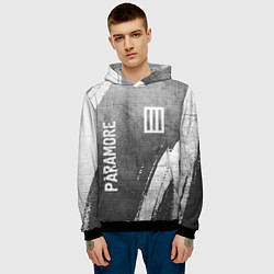 Толстовка-худи мужская Paramore - grey gradient вертикально, цвет: 3D-черный — фото 2