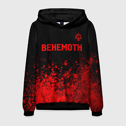 Толстовка-худи мужская Behemoth - red gradient посередине, цвет: 3D-черный