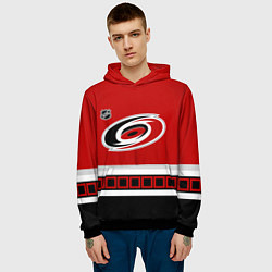 Толстовка-худи мужская Каролина Харрикейнз хоккей, цвет: 3D-черный — фото 2