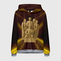 Толстовка-худи мужская ACDC стиль памятника, цвет: 3D-меланж