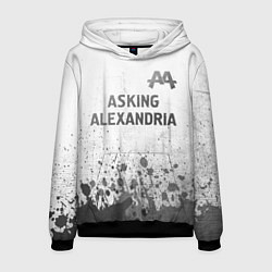 Толстовка-худи мужская Asking Alexandria - white gradient посередине, цвет: 3D-черный