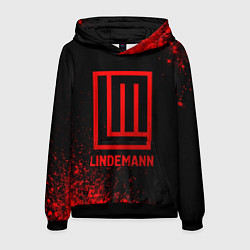 Толстовка-худи мужская Lindemann - red gradient, цвет: 3D-черный