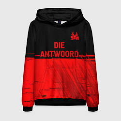 Толстовка-худи мужская Die Antwoord - red gradient посередине, цвет: 3D-черный