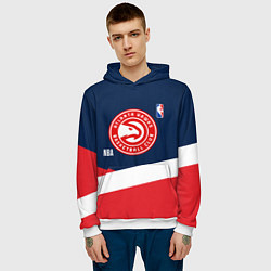 Толстовка-худи мужская Atlanta Hawks NBA basketball, цвет: 3D-белый — фото 2