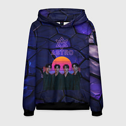 Толстовка-худи мужская Astro retro style, цвет: 3D-черный