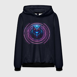 Толстовка-худи мужская Магическая сова, цвет: 3D-черный