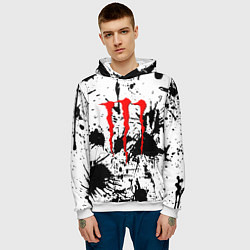 Толстовка-худи мужская Monster energy краски, цвет: 3D-белый — фото 2
