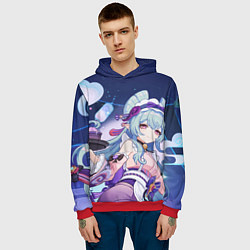 Толстовка-худи мужская Yumemizuki Mizuki Genshin Impact, цвет: 3D-красный — фото 2