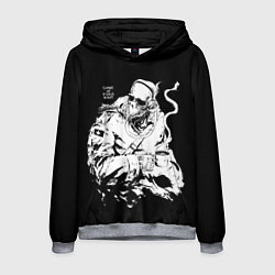 Толстовка-худи мужская Скелет с кружкой, цвет: 3D-меланж