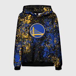 Толстовка-худи мужская Голден Стэйт Уорриорз - цветовой хаос, цвет: 3D-черный