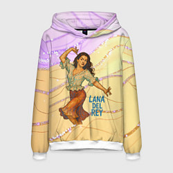 Толстовка-худи мужская Lana Del Rey танцует, цвет: 3D-белый