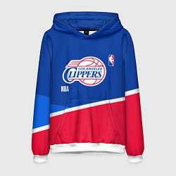 Толстовка-худи мужская LA Clippers - basketball, цвет: 3D-белый