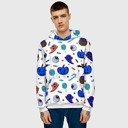 Толстовка-худи мужская Halloween white, цвет: 3D-белый — фото 2