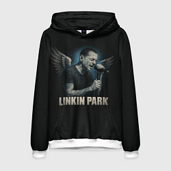 Толстовка-худи мужская Chester Bennington - Angel, цвет: 3D-белый