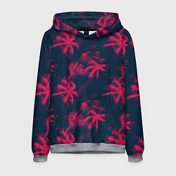 Толстовка-худи мужская Palm pink black, цвет: 3D-меланж