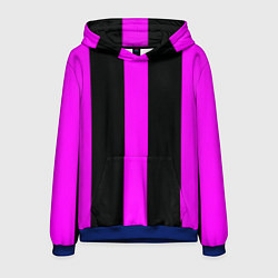 Толстовка-худи мужская Color black pink lines, цвет: 3D-синий