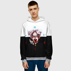Толстовка-худи мужская Аниме Дандадан Окарун, цвет: 3D-меланж — фото 2
