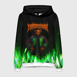 Толстовка-худи мужская XXXTentacion hardcore, цвет: 3D-белый