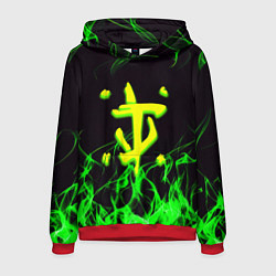 Толстовка-худи мужская Doom кислотное лого, цвет: 3D-красный