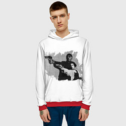 Толстовка-худи мужская Леон рисунок, цвет: 3D-красный — фото 2