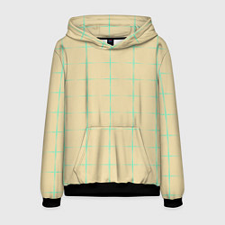 Толстовка-худи мужская Color beige green crosses, цвет: 3D-черный